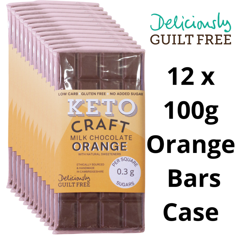 12 x 100g Bars Orange Milk Chocolate Case - Wholesale
