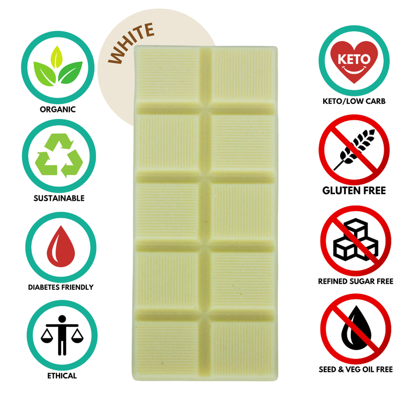 Luxury Couverture Keto White Chocolate Bar (40g)