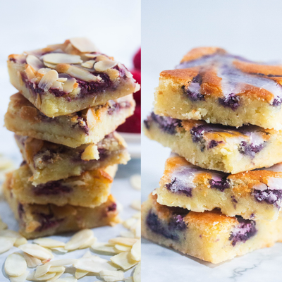 Blueberry Lemon Drizzle Cake & Raspberry Bakewell Cake Bundle