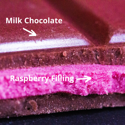 Raspberry Filled Milk Chocolate Bar