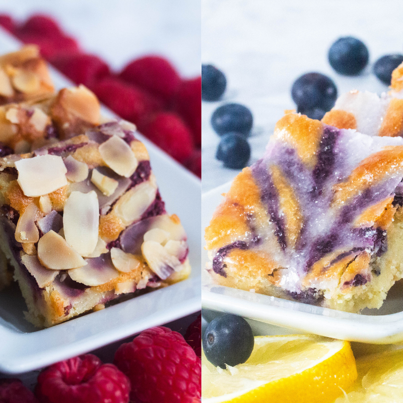 Blueberry Lemon Drizzle Cake & Raspberry Bakewell Cake Bundle