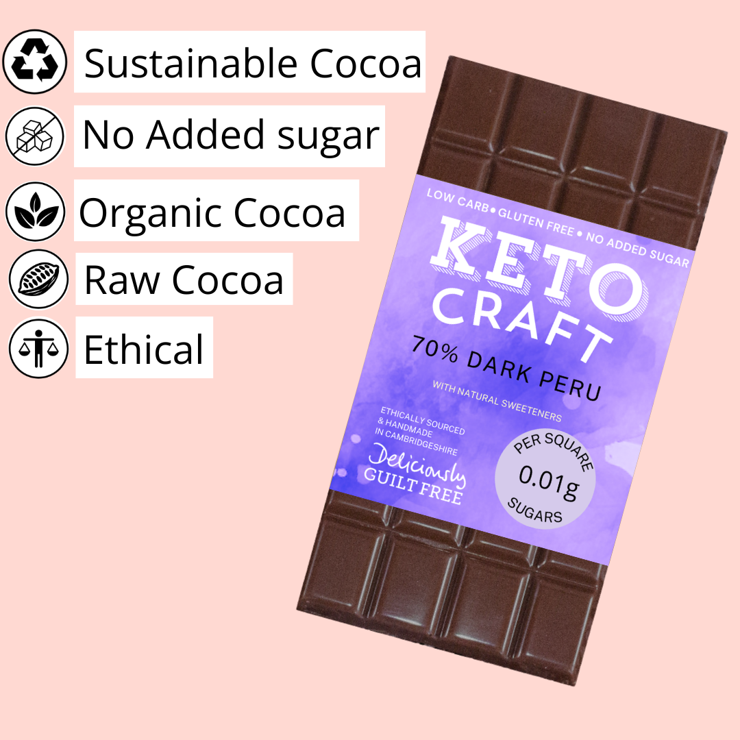 70% Dark Chocolate bar (100g)
