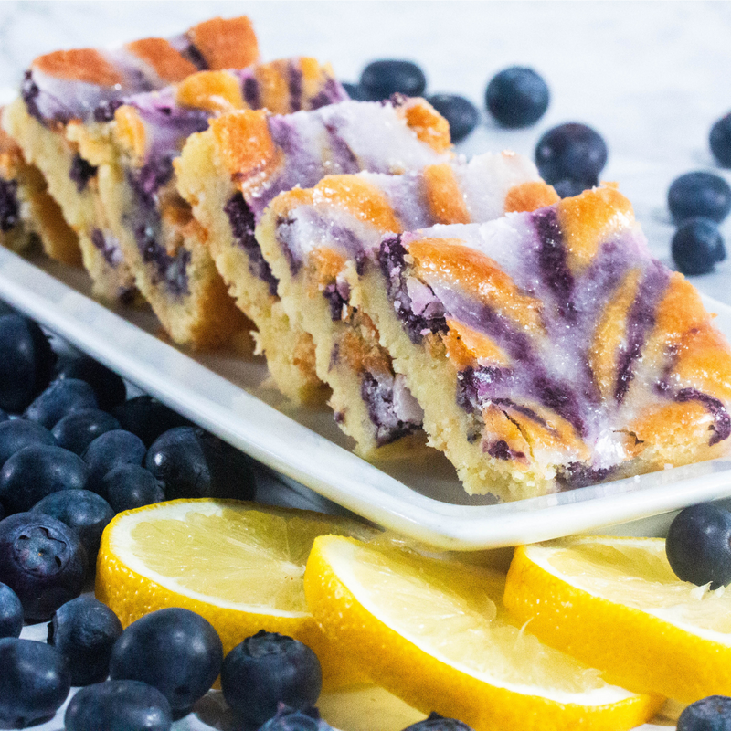 Blueberry And Lemon Drizzle Cakes Box of 8