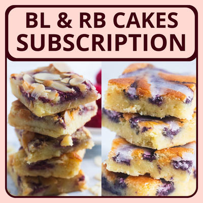 Blueberry Lemon Drizzle Cake & Raspberry Bakewell Cake Bundle