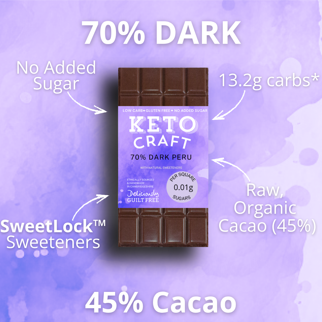 70% Dark Chocolate bar (100g)