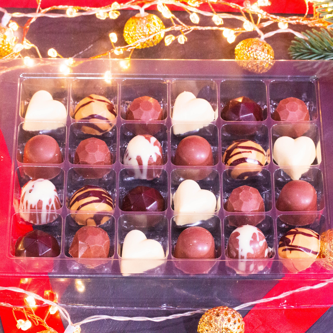 Luxury Advent Chocolates (Assorted box of 24 low sugar chocolates)