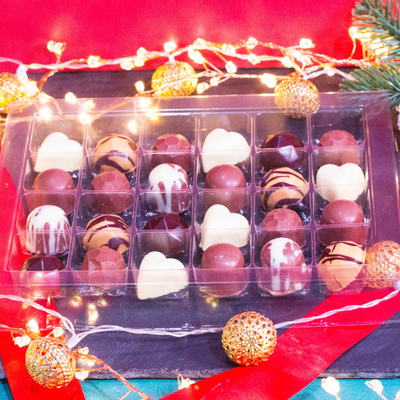 Luxury Advent Chocolates (Assorted box of 24 low sugar chocolates)