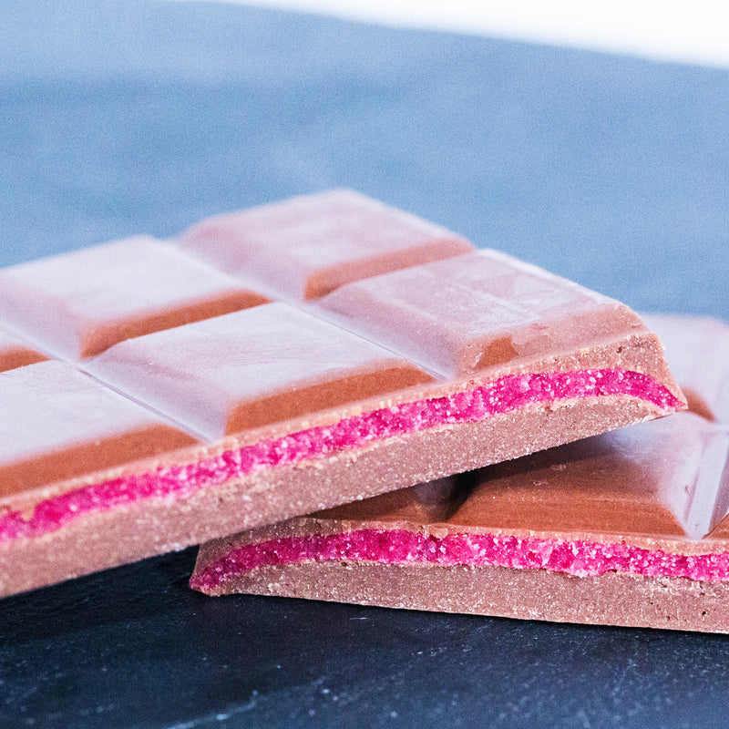 Raspberry Filled Milk Chocolate Bar