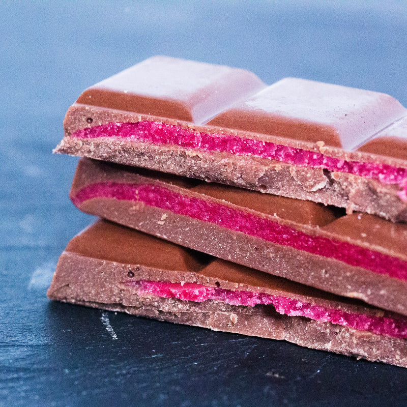 Raspberry Filled Milk Chocolate Bar