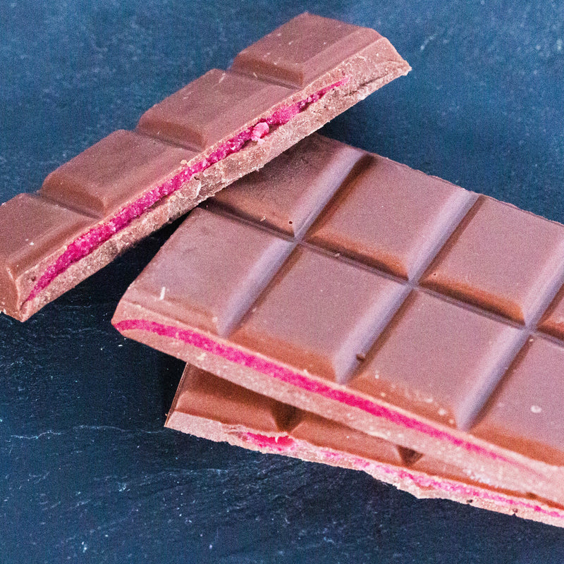 Raspberry Filled Milk Chocolate Bar