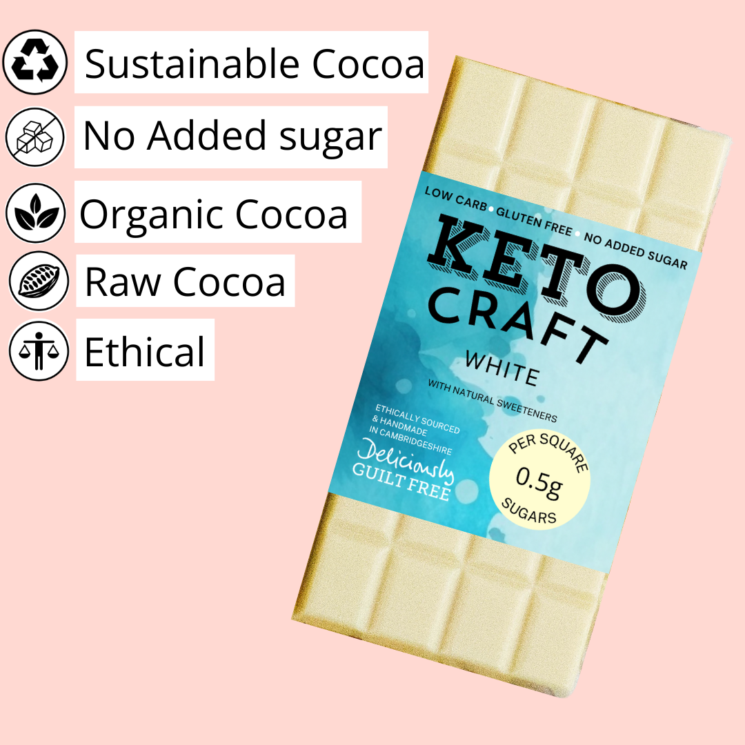 Keto White Chocolate 100g (Monthly)