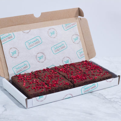 Chocolate Buttercream and Raspberry Brownies Box Of 8